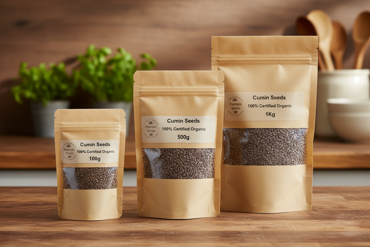 Premium Organic Cumin Seeds - 100% Certified Organic - Lifestyle Shot