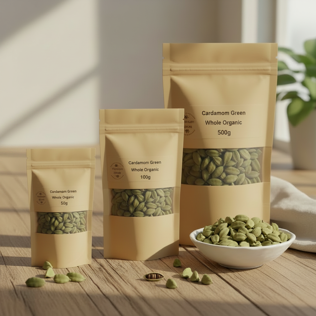 Premium Organic Cardamom Green Whole | 100% Certified Organic