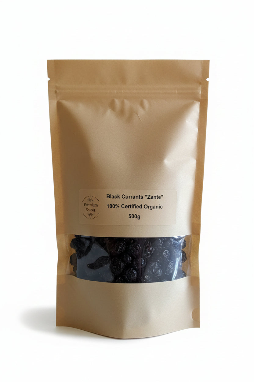 Premium Organic Black Currants "Zante", Dried | 100% Certified Organic