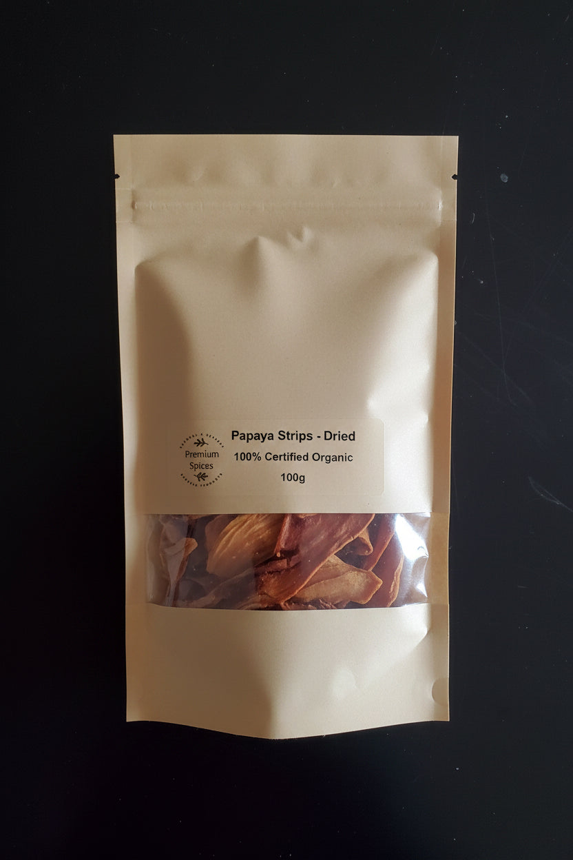 Premium Organic Papaya Strips – Dried | 100% Certified Organic