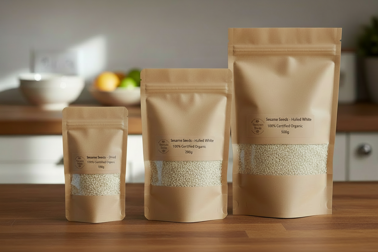 Premium Sesame Seeds Hulled White Organic
