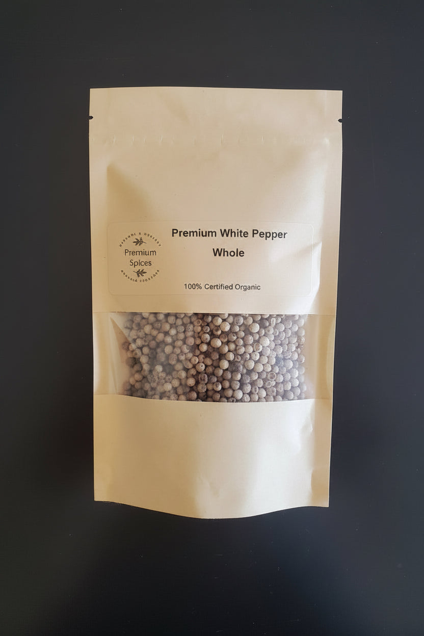 Premium Peppercorns White | 100% Certified Organic