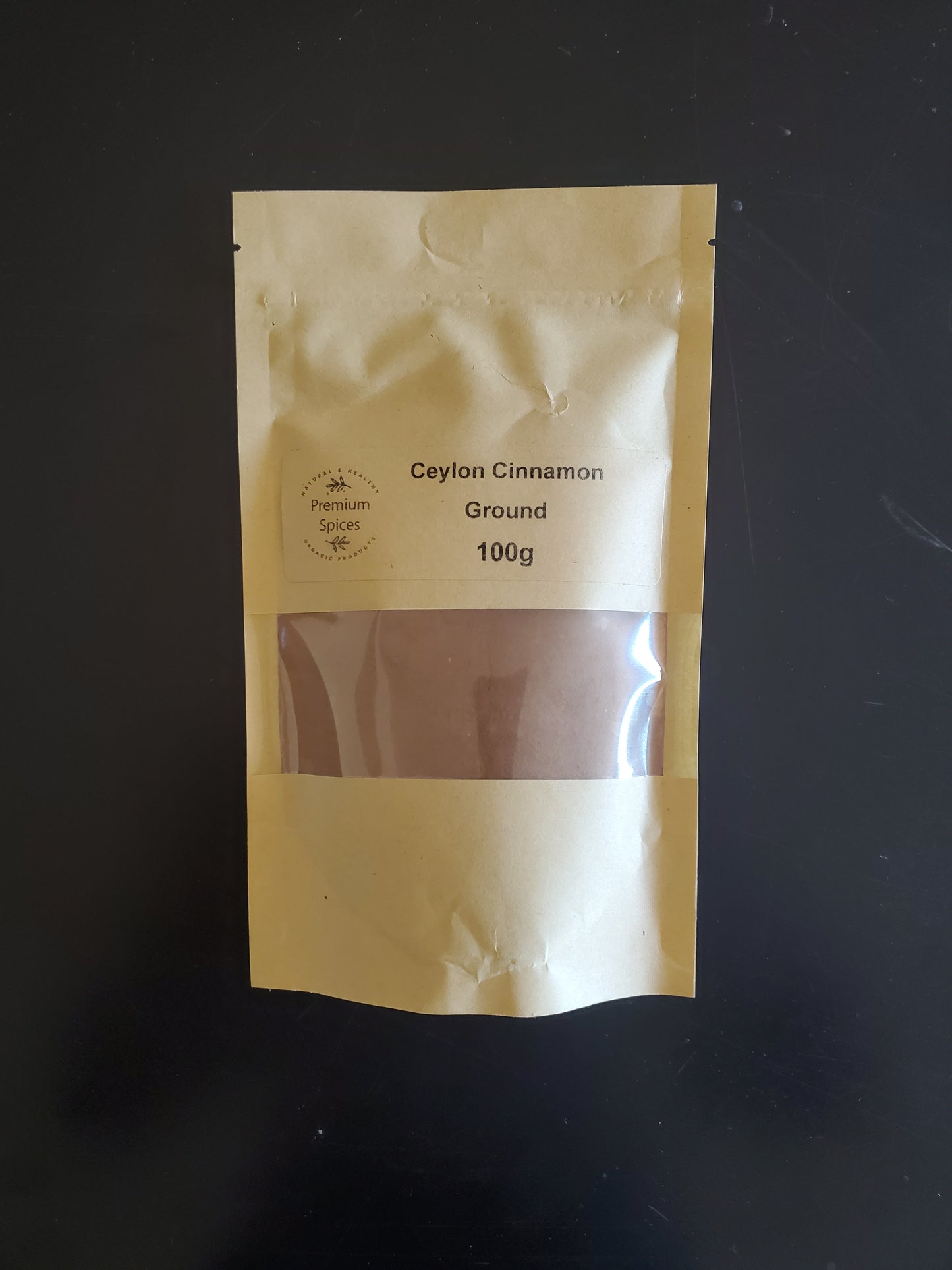 finest Ceylon cinnamon NZ sourced directly from Sri Lanka, showing 100g pack