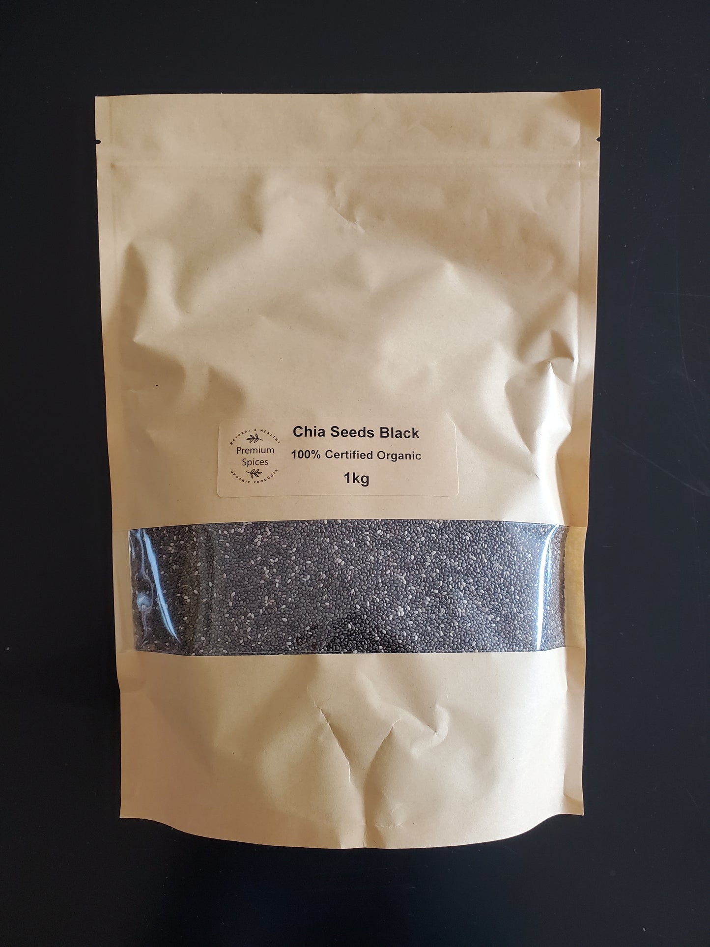 Premium Organics Chia Seeds Black 100% Certified Organic