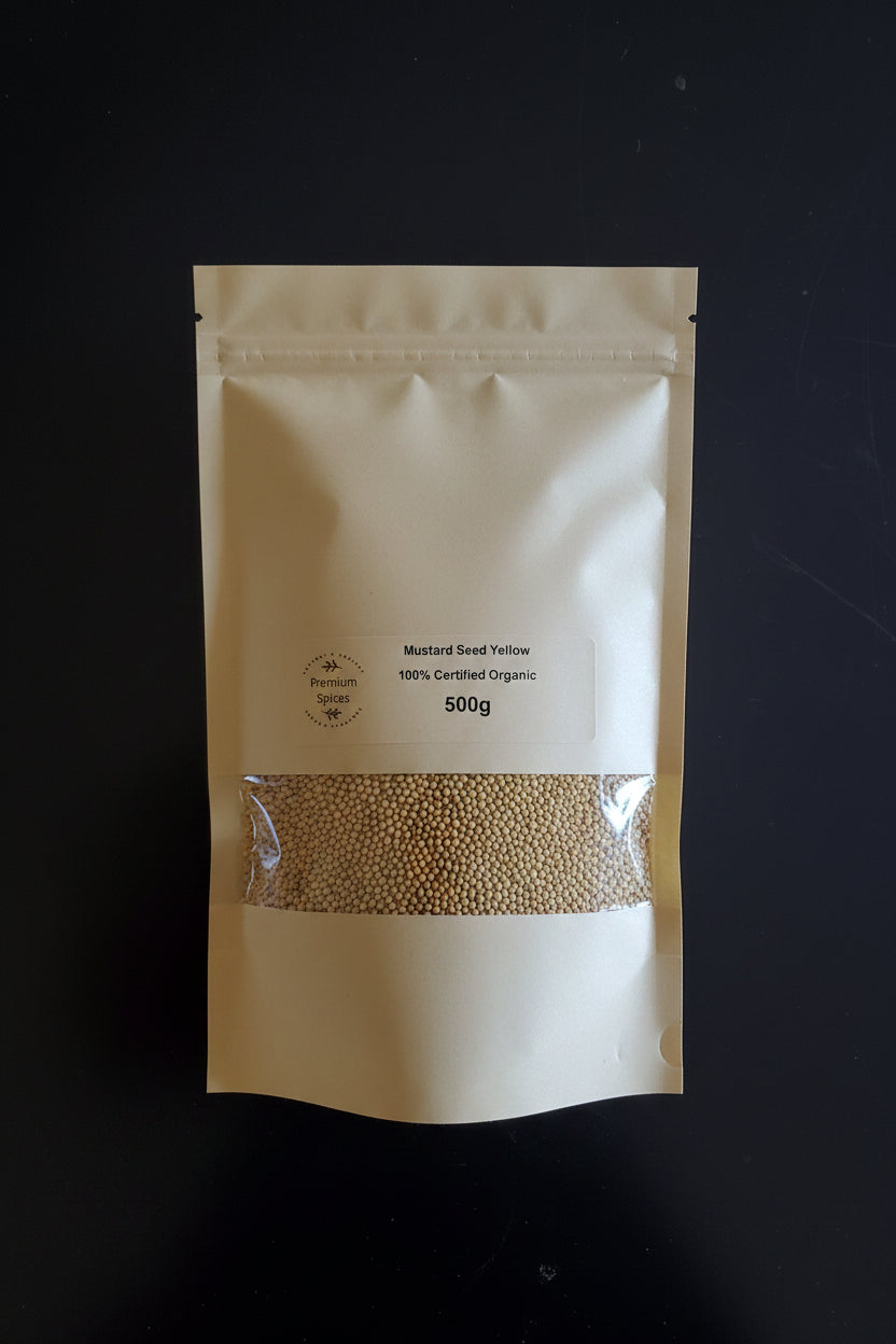 Premium Organic Mustard Seeds Yellow - 100% Certified Organic - Product Photo 6