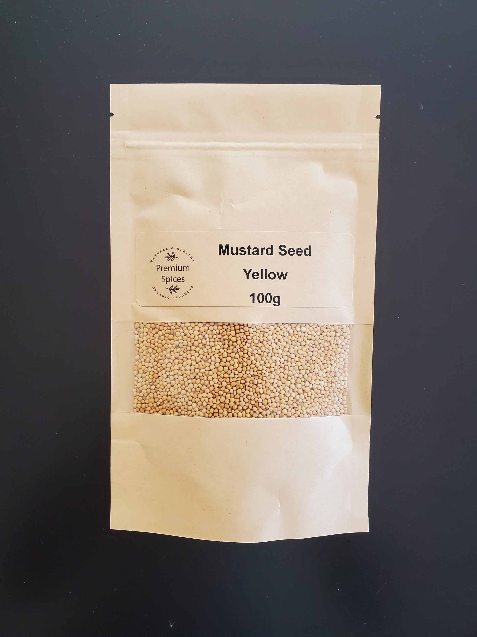 Mustard Seeds | Yellow Mustard | Whole Seeds showing 100gram pack