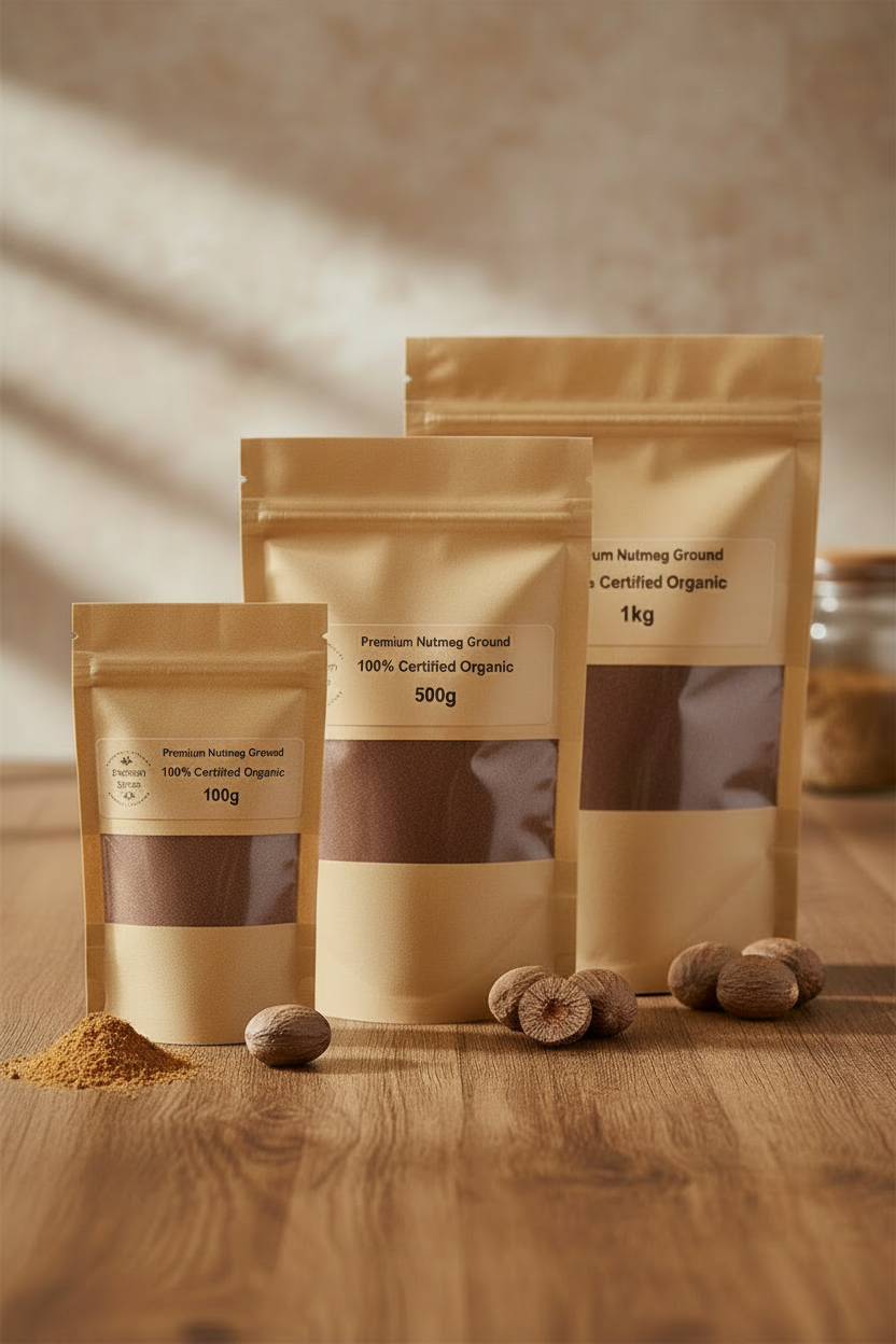 Premium Organic Nutmeg Ground - 100% Certified Organic - Lifestyle Shot