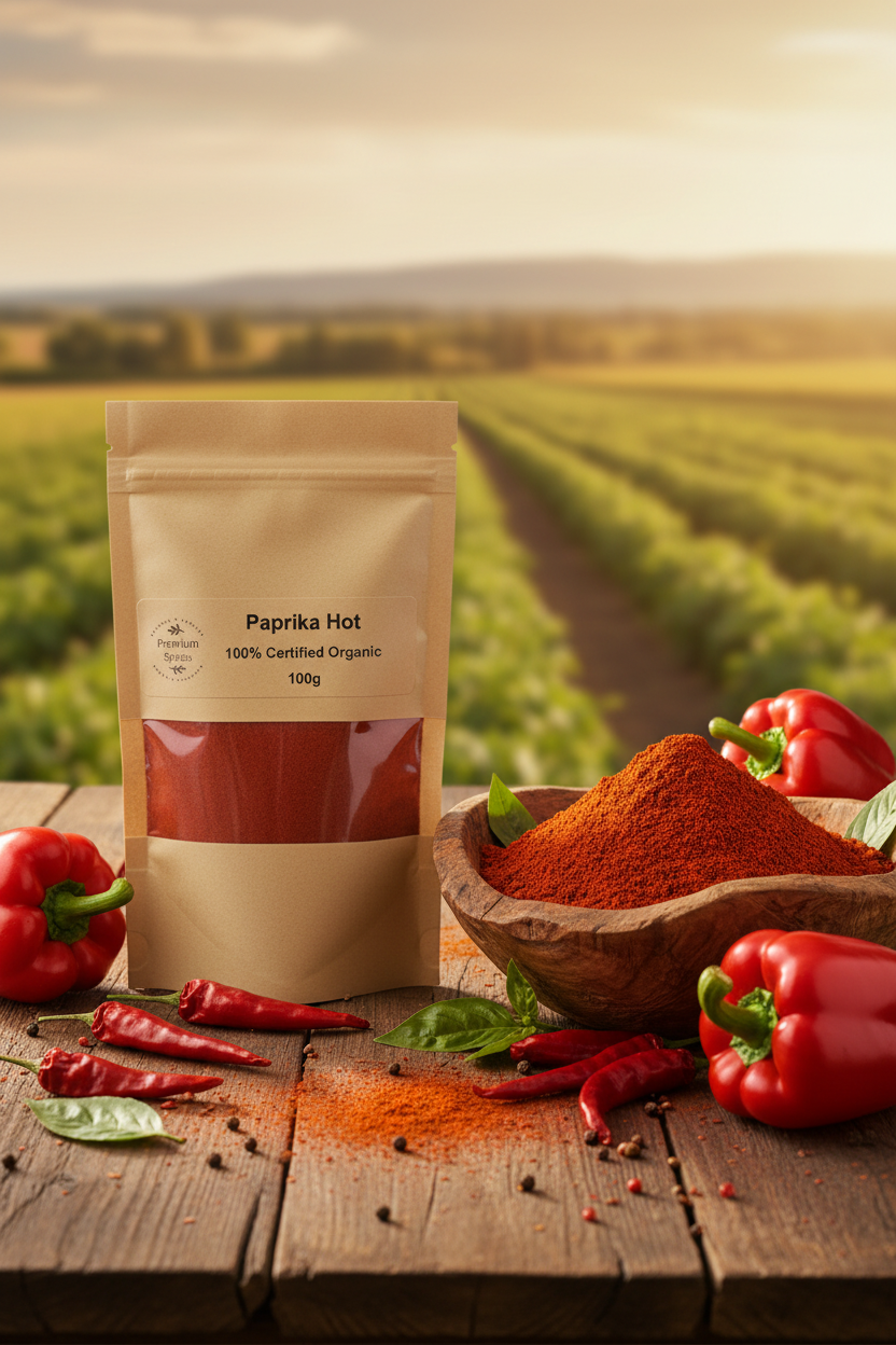 Premium Organic Paprika Ground Hot - 100% Certified Organic - Product Photo 4