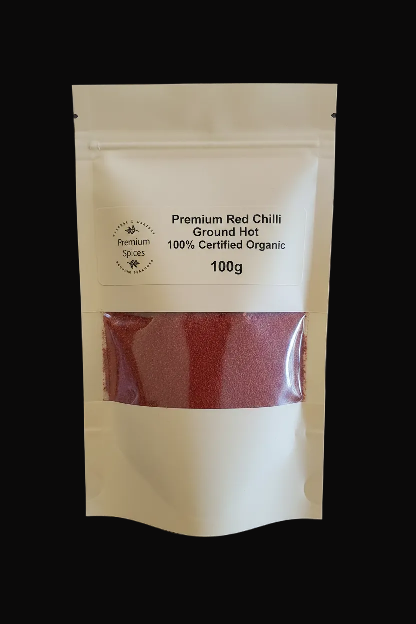 Premium Red Chilli Ground Hot  | 100% Certified Organic