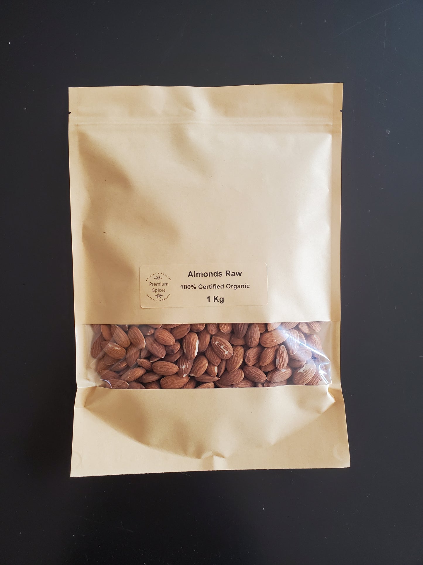 Premium Organics Almonds Raw  100% Transitional