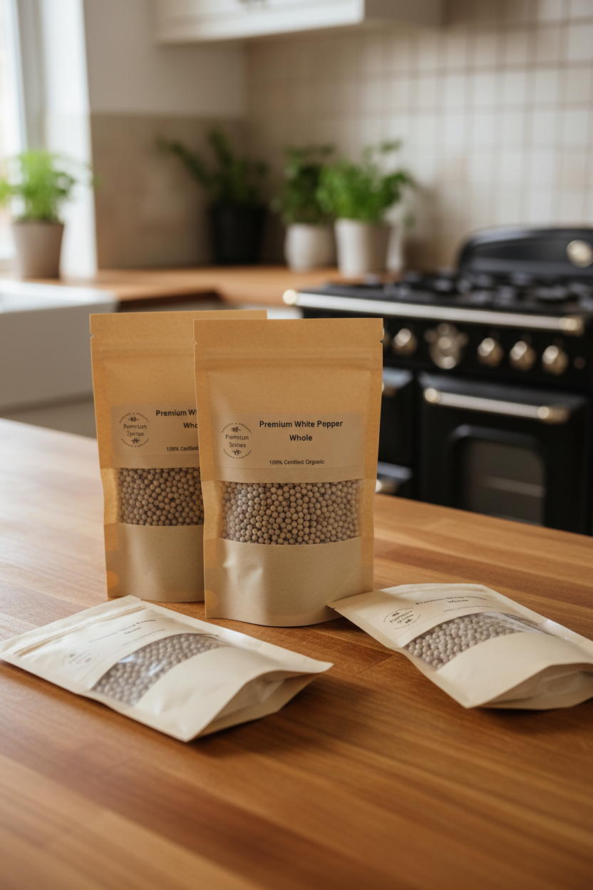 Premium Peppercorns White  | 100% Certified Organic