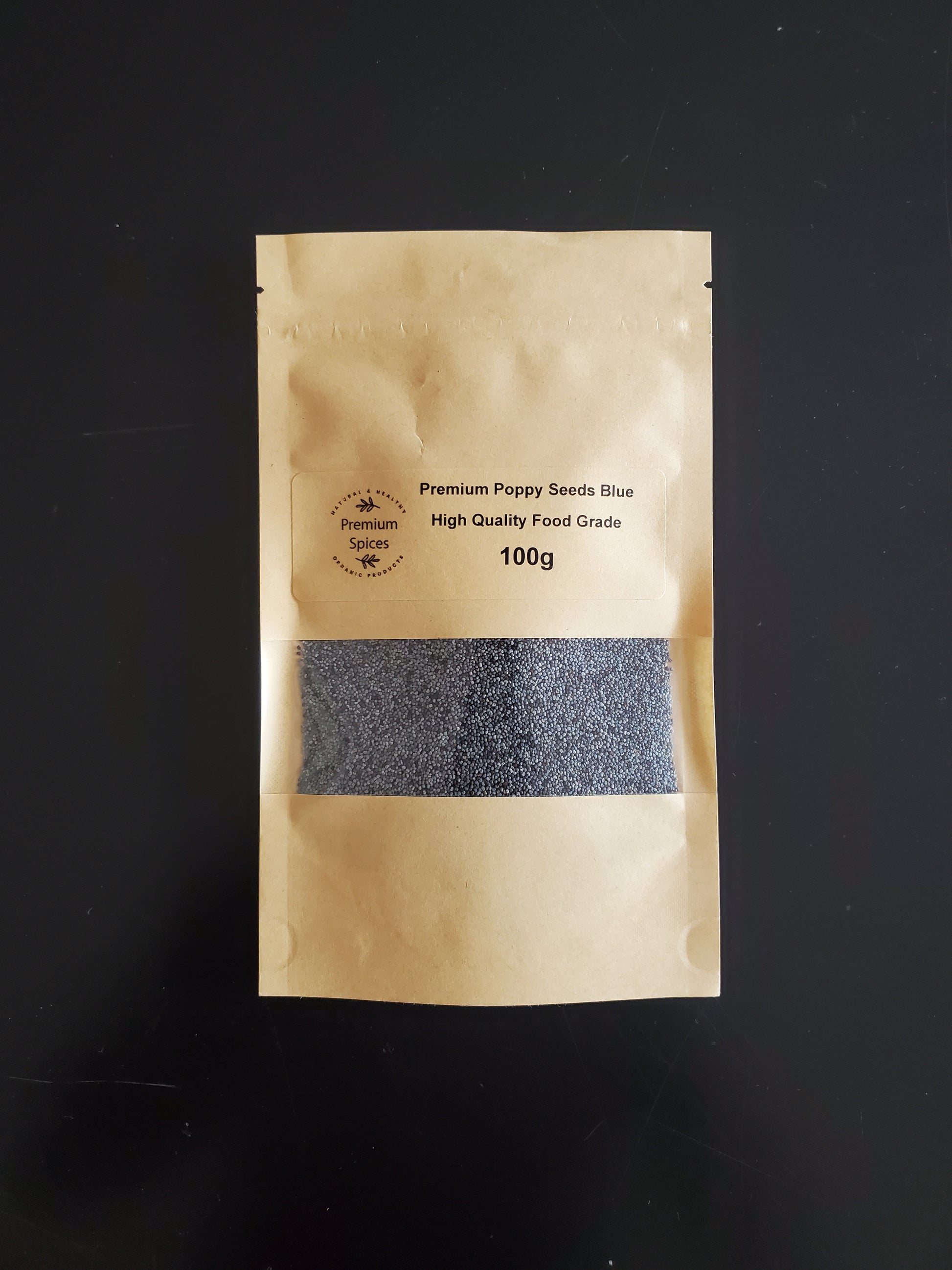 Premium Blue Poppy Seeds NZ, Best PRICE & QUALITY from Premium Spices, showing 100g Pack