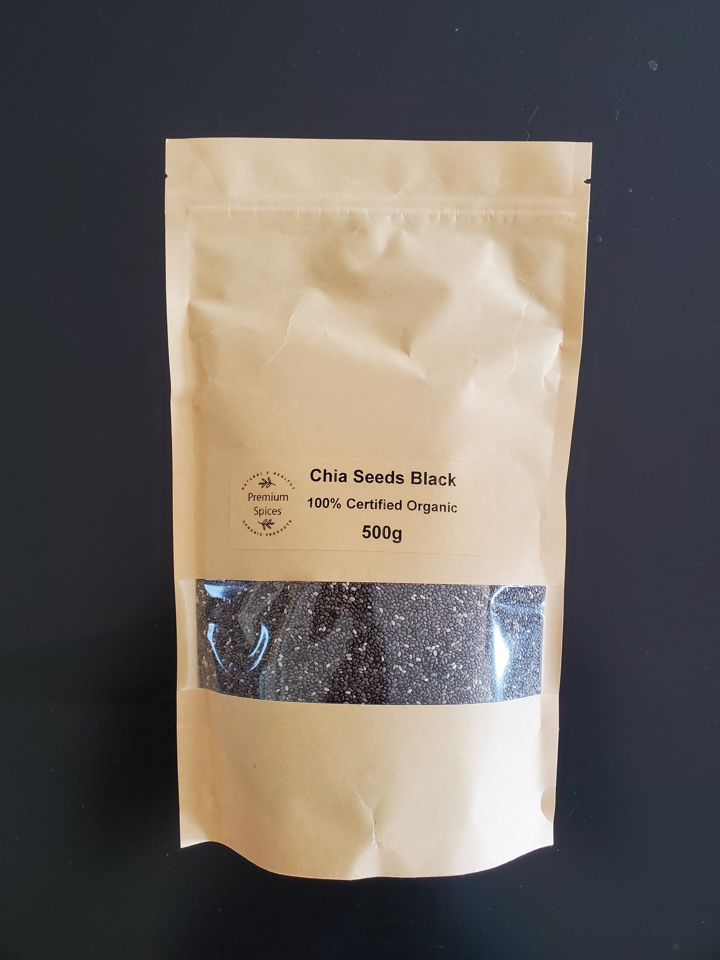 Premium Organics Chia Seeds Black 100% Certified Organic