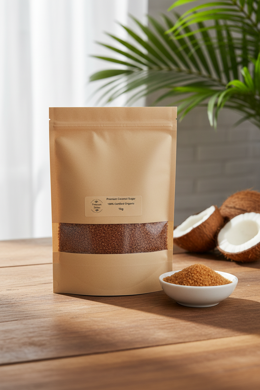 Premium Organic Coconut Sugar - 100% Certified Organic - Lifestyle Shot