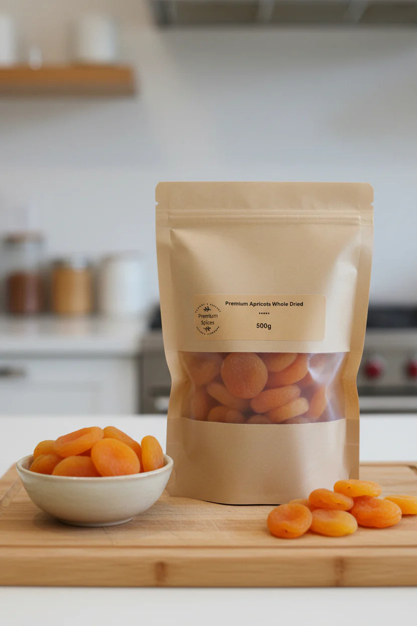 Premium Apricots Whole Dried - Lifestyle Shot