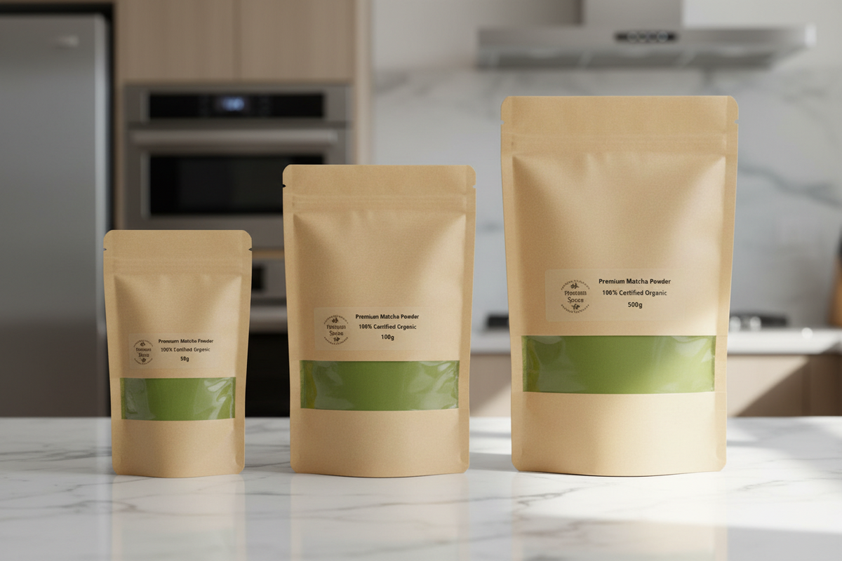 Premium Organic Matcha Powder - in Premium Spices packaging