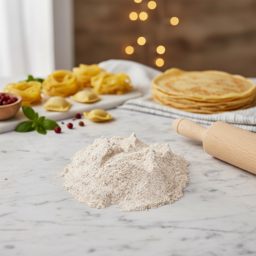 Premium Organic Buckwheat Flour - 100% Certified Organic - Kuttu Atta - Lifestyle Shot
