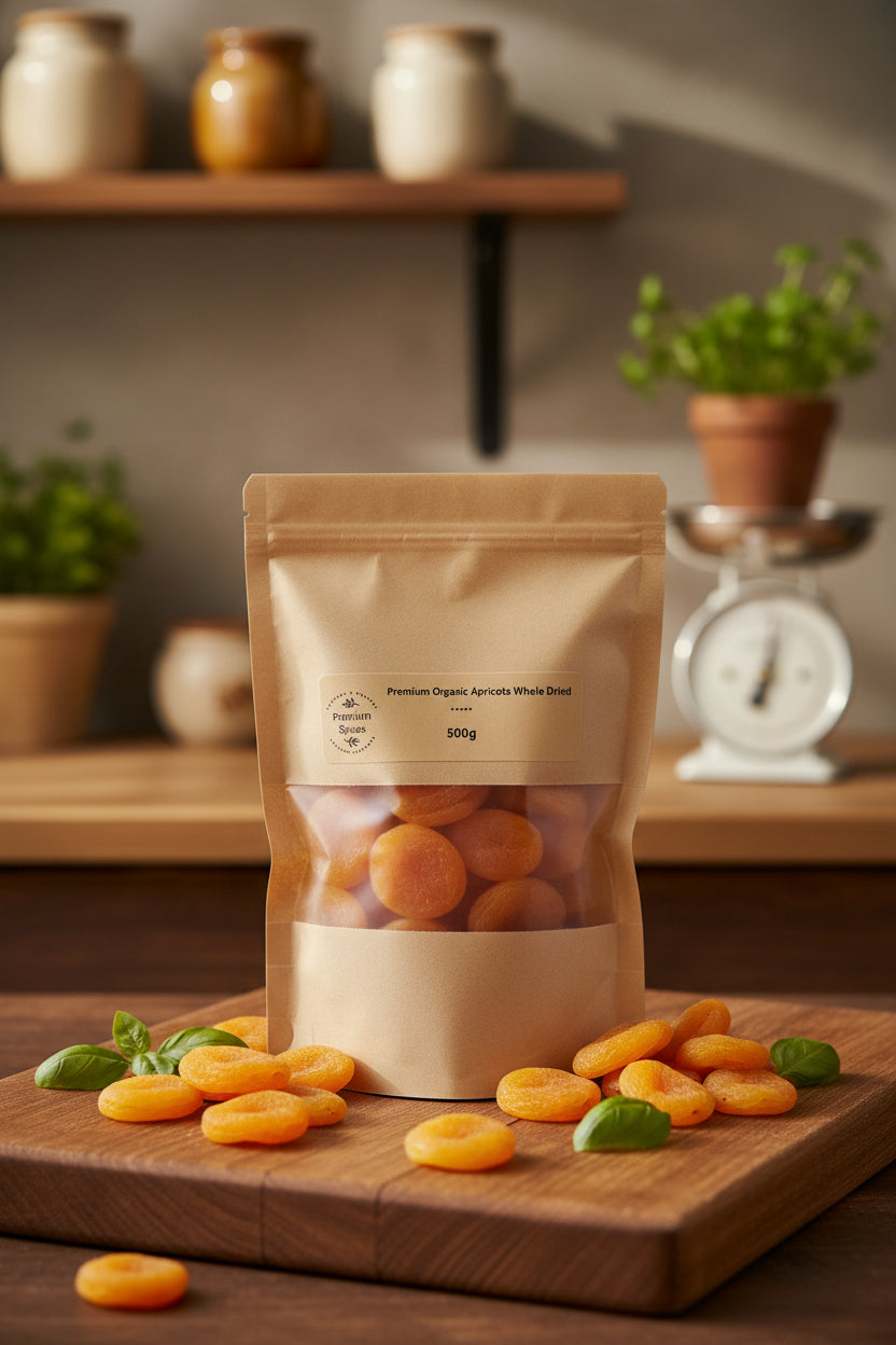 Premium Apricots Whole Dried - Close Up View