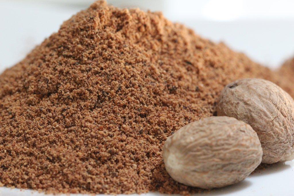 Organic Nutmeg Powder | Nutmeg Ground for NZ| Natural Spices showing big heap of our premium product